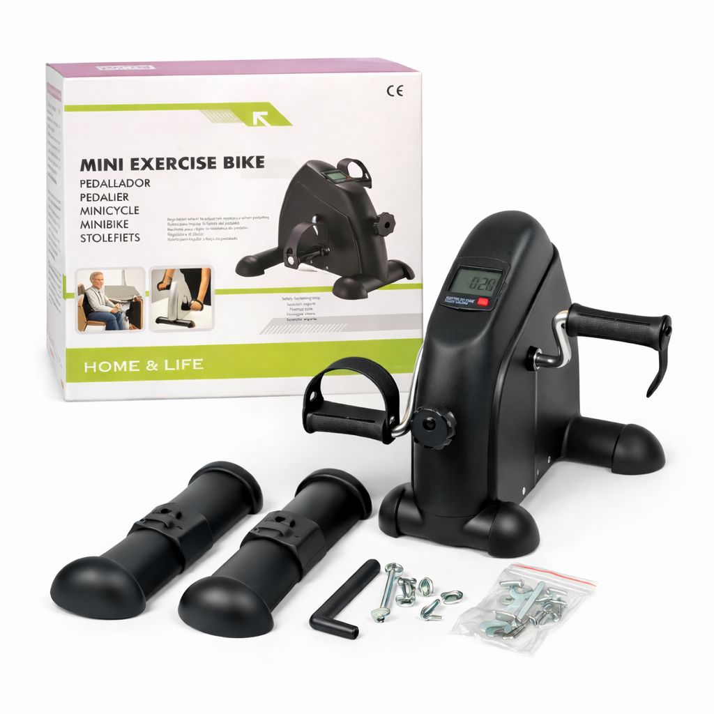 Mini Heimtrainer Pedaltrainer für Arme und Beine mit Display